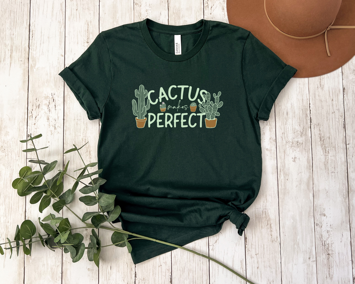 Cactus Makes Perfect T-Shirt, Plant Lover Tee