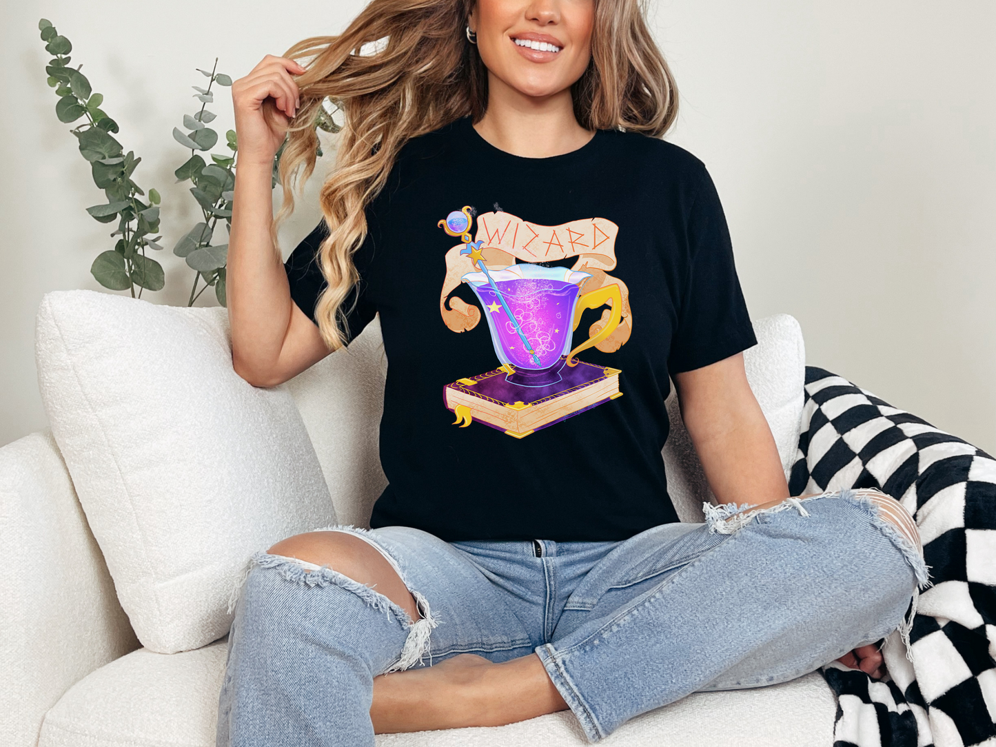 D&D Wizard Class T-shirt, DnTea Wizard, Tea Cup Dungeons and Dragons Inspired Tee