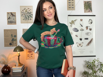 DnTea Druid, DnD Druid Class T-shirt, Tea Cup Dungeons and Dragons Inspired Tee