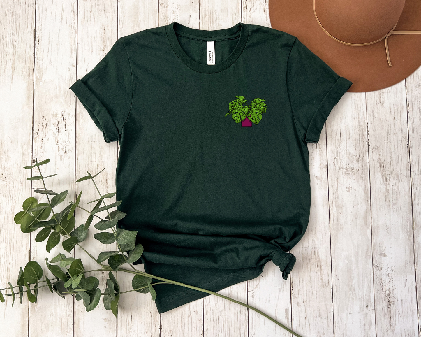 Pocket Monstera T-Shirt, Plant Lover Tee