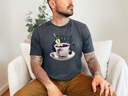 D&D Bard Class T-shirt, DnTea Bard, Tea Cup Dungeons and Dragons Inspired Tee