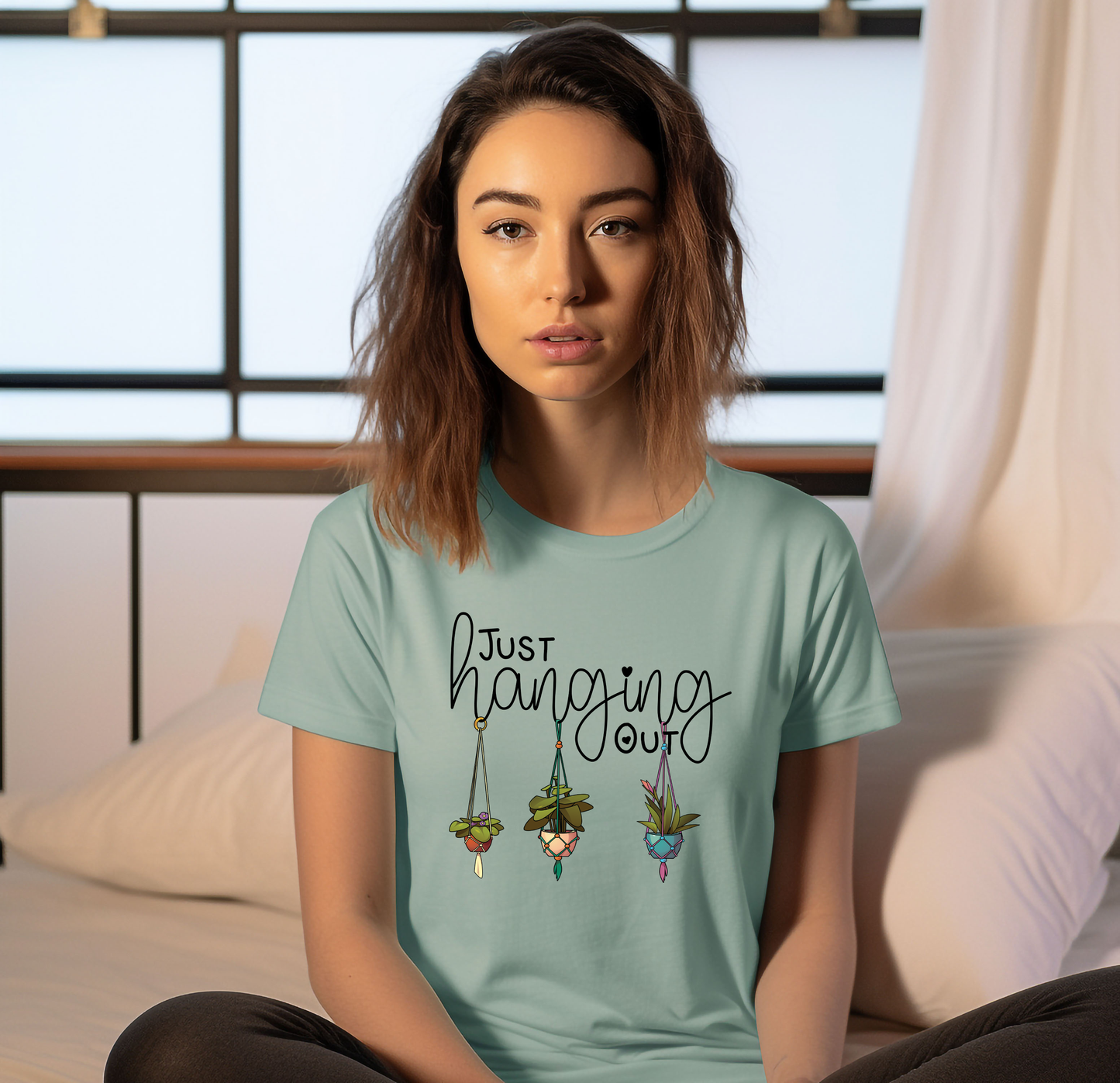 Just Hanging Out Plant T-Shirt, Plant Lover Tee