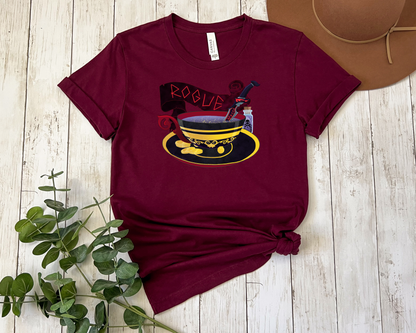 D&D Rogue Class T-shirt, DnTea Rogue, Tea Cup Dungeons and Dragons Inspired Tee