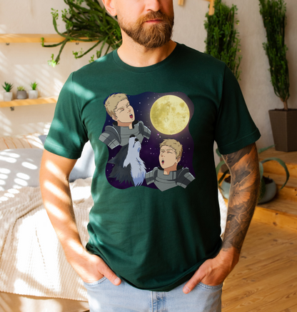 Dungeon Meshi Laios Touden Wolf Howling T-Shirt