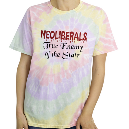 Neoliberals True Enemy of the State Tie-Dye T-Shirt, Funny Political Tee, Liberals and Conservatives Meme